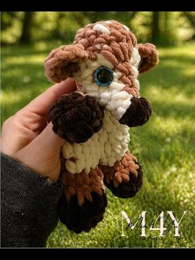 Handmade Crochet Plush Baby Deer Fawn Snuggler